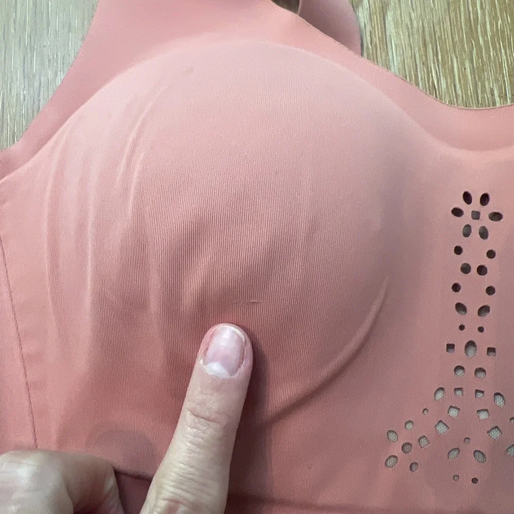 Victoria's Secret Victoria Sport bra 32C Angel Max Pink Peach‎ Racer back padded